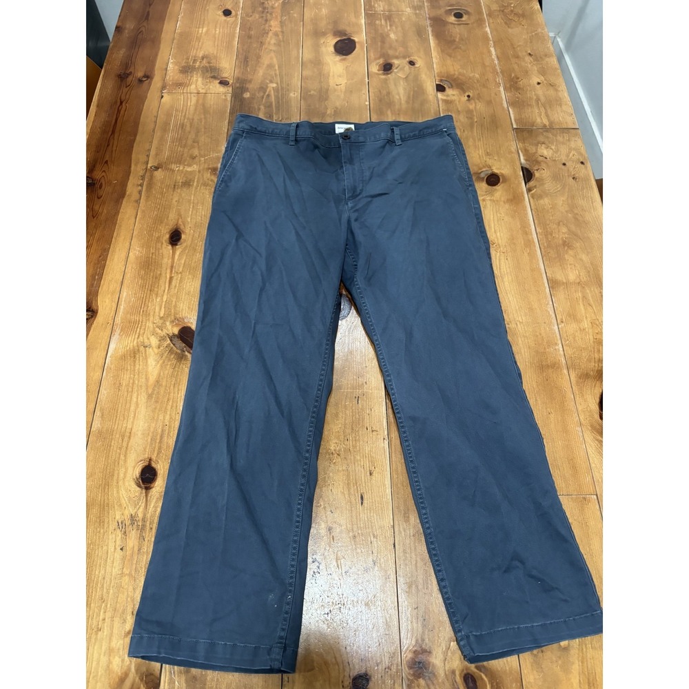 DOCKERS Men's W38 L29 Straight Fit Chino Pants Blue Flat Front Casual